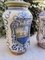 Deruta Pharmacy Vases Albarelli in White Ceramic with Blue Paintings, 1950s, Set of 2, Image 6