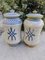 Deruta Pharmacy Vases Albarelli in White Ceramic with Blue Paintings, 1950s, Set of 2, Image 3