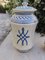 Deruta Pharmacy Vases Albarelli in White Ceramic with Blue Paintings, 1950s, Set of 2, Image 17