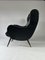 Vintage Italian Black Armchairs in the style of Marco Zanuso, Set of 2, Image 5