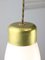Mid-Century Italian Brass and Opaline Glass Pendant Lamp 8