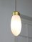 Mid-Century Italian Brass and Opaline Glass Pendant Lamp 2