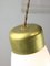 Mid-Century Italian Brass and Opaline Glass Pendant Lamp 5