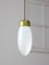 Mid-Century Italian Brass and Opaline Glass Pendant Lamp, Image 1