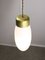 Mid-Century Italian Brass and Opaline Glass Pendant Lamp 4