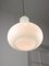 Large Mid-Century Italian Brass and Opaline Glass Pendant Lamp 8