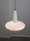 Mid-Century Italian Brass and Opaline Hat Pendant Lamp, Image 6