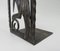 Art Nouveau Wrought Iron Book Supports Marabu in the style of Edgar Brandt, 1890s, Set of 2 20