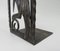 Art Nouveau Wrought Iron Book Supports Marabu in the style of Edgar Brandt, 1890s, Set of 2, Image 20