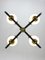 Mid-Century Italian Brass & Opaline Chandelier, 1960s, Image 10