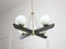 Mid-Century Italian Brass & Opaline Chandelier, 1960s 1