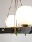 Mid-Century Italian Brass & Opaline Chandelier, 1960s 9