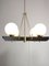 Mid-Century Italian Brass & Opaline Chandelier, 1960s, Image 11