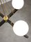 Mid-Century Italian Brass & Opaline Chandelier, 1960s 6