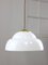 Lampe à Suspension Mid-Century en Laiton et Verre Acrylique, Italie 1
