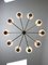 Large Vintage Italian 10-Arm Chrome & Opaline Chandelier, 1970s, Image 9