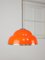 Italian Space Age Orange Acrylic Glass Pendant Lamp, Image 1