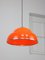 Italian Space Age Orange Acrylic Glass Pendant Lamp, Image 4