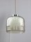 Vintage Italian Chrome and Glass Pendant Lamp 9