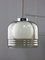 Lámpara colgante italiana vintage de cromo y vidrio, Imagen 1