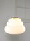 Mid-Century Italian Brass and Opaline Pendant Lamp, 1950s 3