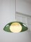 Lámpara colgante italiana era espacial verde de vidrio acrílico, Imagen 2