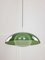 Lámpara colgante italiana era espacial verde de vidrio acrílico, Imagen 1
