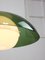 Lámpara colgante italiana era espacial verde de vidrio acrílico, Imagen 3