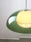 Lámpara colgante italiana era espacial verde de vidrio acrílico, Imagen 7