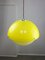 Lámpara colgante italiana era espacial de vidrio acrílico amarillo, años 70, Imagen 7
