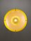 Lámpara colgante italiana era espacial de vidrio acrílico amarillo, años 70, Imagen 4