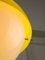 Lámpara colgante italiana era espacial de vidrio acrílico amarillo, años 70, Imagen 3