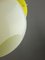 Lámpara colgante italiana era espacial de vidrio acrílico amarillo, años 70, Imagen 9