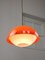 Space Age Italian Orange Acrylic Glass Pendant Lamp, 1970s 6