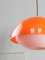 Lampe à Suspension Space Age en Verre Acrylique Orange, Italie, 1970s 4