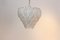 Murano Frosted Glass Leaves Chandelier from A.V. Mazzega, 1970s 6