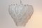 Lámpara de araña con hojas de cristal de Murano esmerilado de AV Mazzega, años 70, Imagen 1