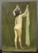 Auguste Chaix, Nudo con sciarpa, fine XIX secolo, Olio su tela, Immagine 8