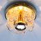 Ceiling Light in Brass with Hand-Blown Glass Elements from Doria Leuchten, Germany, 1970s 2