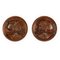 Carved Wooden Medallions with Profiles of Knights, Set of 2 1