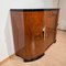 Art Deco Sideboard aus Nussholz Furnier & Nickel, Frankreich, 1930er 4