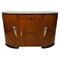 Art Deco Sideboard in Walnut Veneer & Nickel, France, 1930s, Image 1