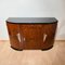 Art Deco Sideboard in Walnut Veneer & Nickel, France, 1930s, Image 3