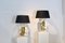 Wild Duck Table Lamps in Travertine and Gilt Metal by Lanciotto Galeotti, 1890s, Set of 2 7