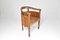 French Wood and Leather Desk with Chair, 1920s, Set of 2, Image 17