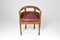 French Wood and Leather Desk with Chair, 1920s, Set of 2 15