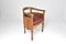 French Wood and Leather Desk with Chair, 1920s, Set of 2 4