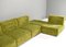 Green Velvet Sectional Sofa from in the style of COR, 1970s, Set of 6 16