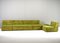 Green Velvet Sectional Sofa from in the style of COR, 1970s, Set of 6 3