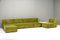 Green Velvet Sectional Sofa from in the style of COR, 1970s, Set of 6, Image 4